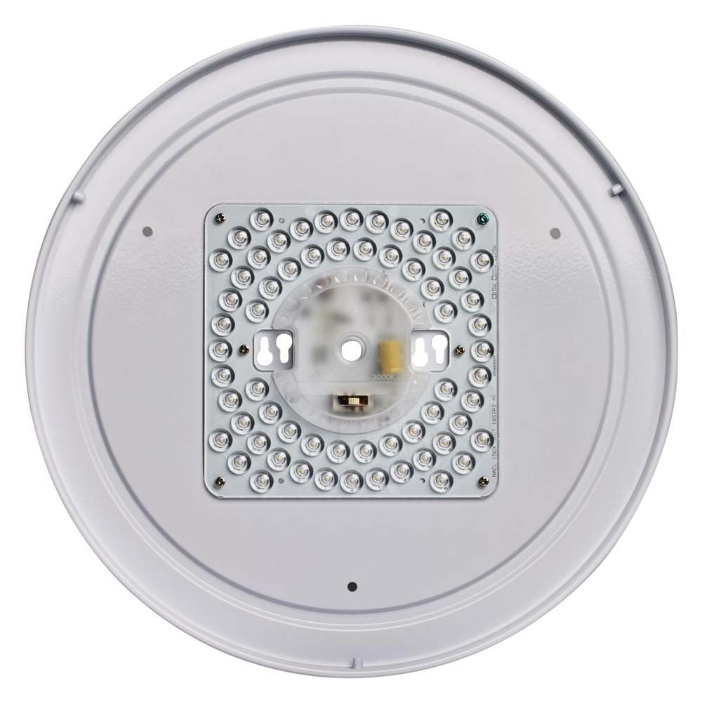 20w 15-in Tunable Beige Fabric Drum LED Decor Flush Mount Acrylic Diffuser