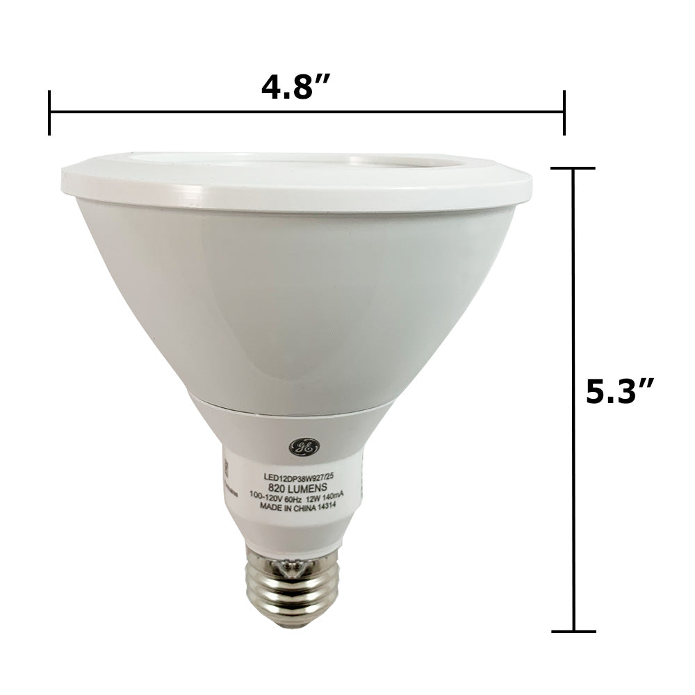 GE 12W PAR38 LED 3000K Flood 40deg 1050Lm Dimmable Bulb - 75w Equiv.