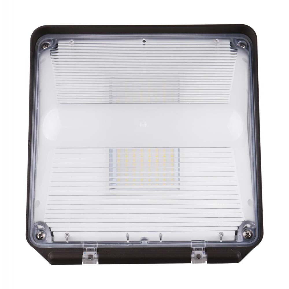 40w Small LED Wall Pack w/ CCT Tunable 120-277v Security Lighting Bronze Finish
