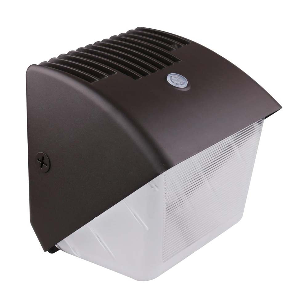 40w Small LED Wall Pack w/ CCT Tunable 120-277v Security Lighting Bronze Finish