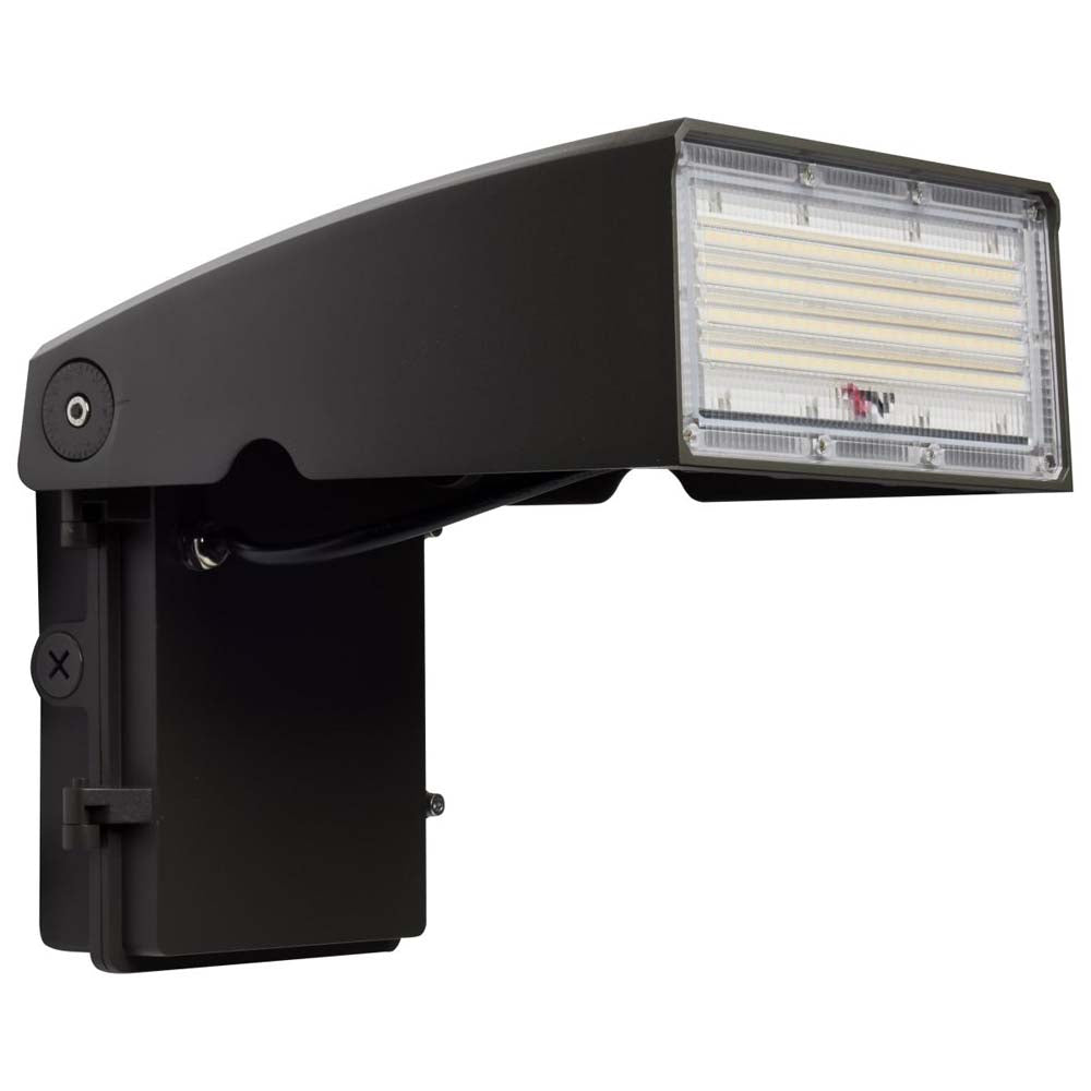 60w Adjustable LED Wall Pack CCT Tunable 7200-7500 Lumens DLC Premium