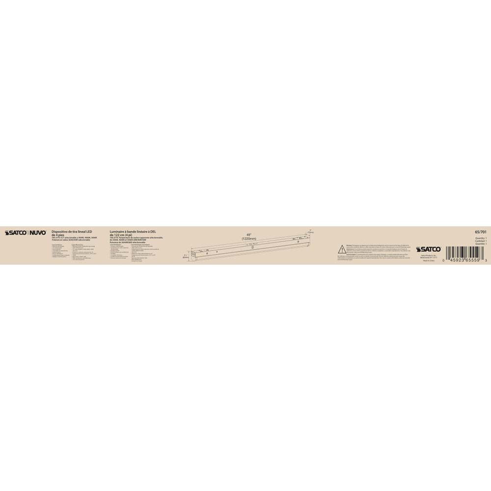 4-ft LED Linear Strip Light CCT Tunable White Finish