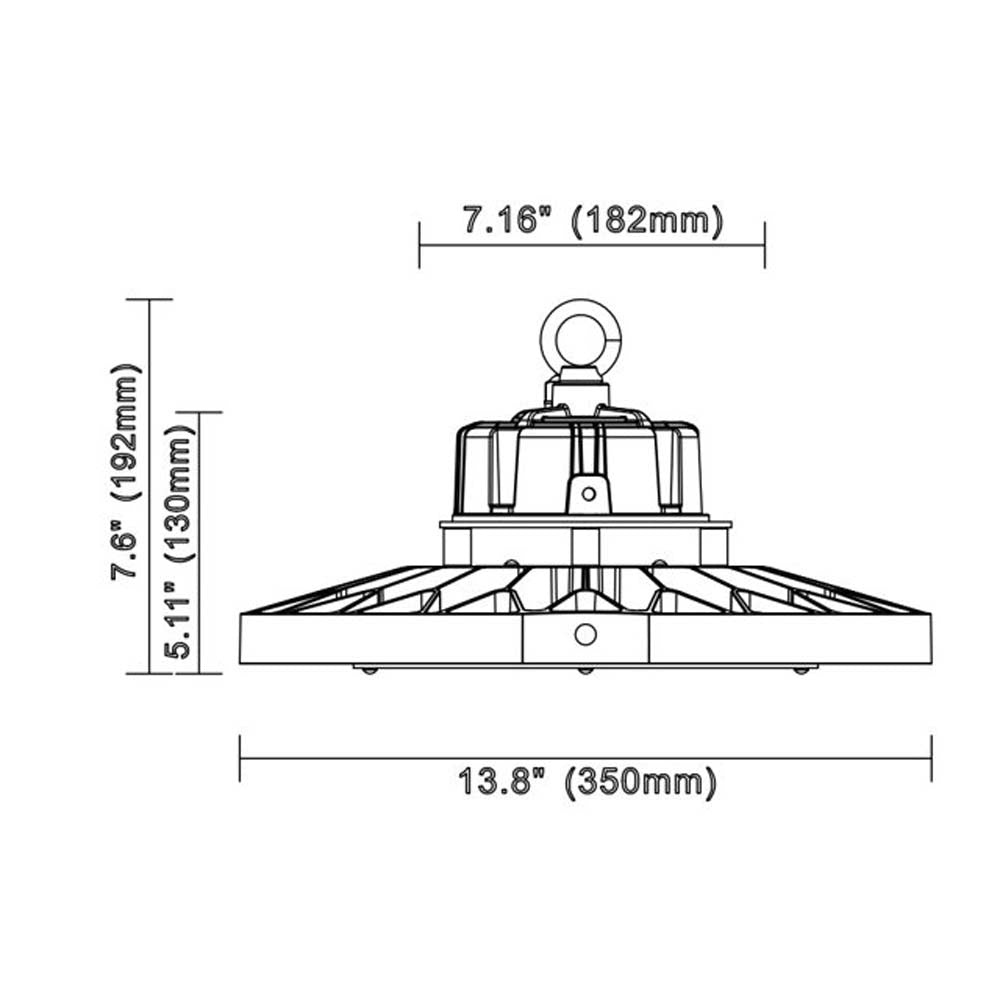 Philips 121W UFO LED 4000K IP65 Round Sealed High Bay Fixture