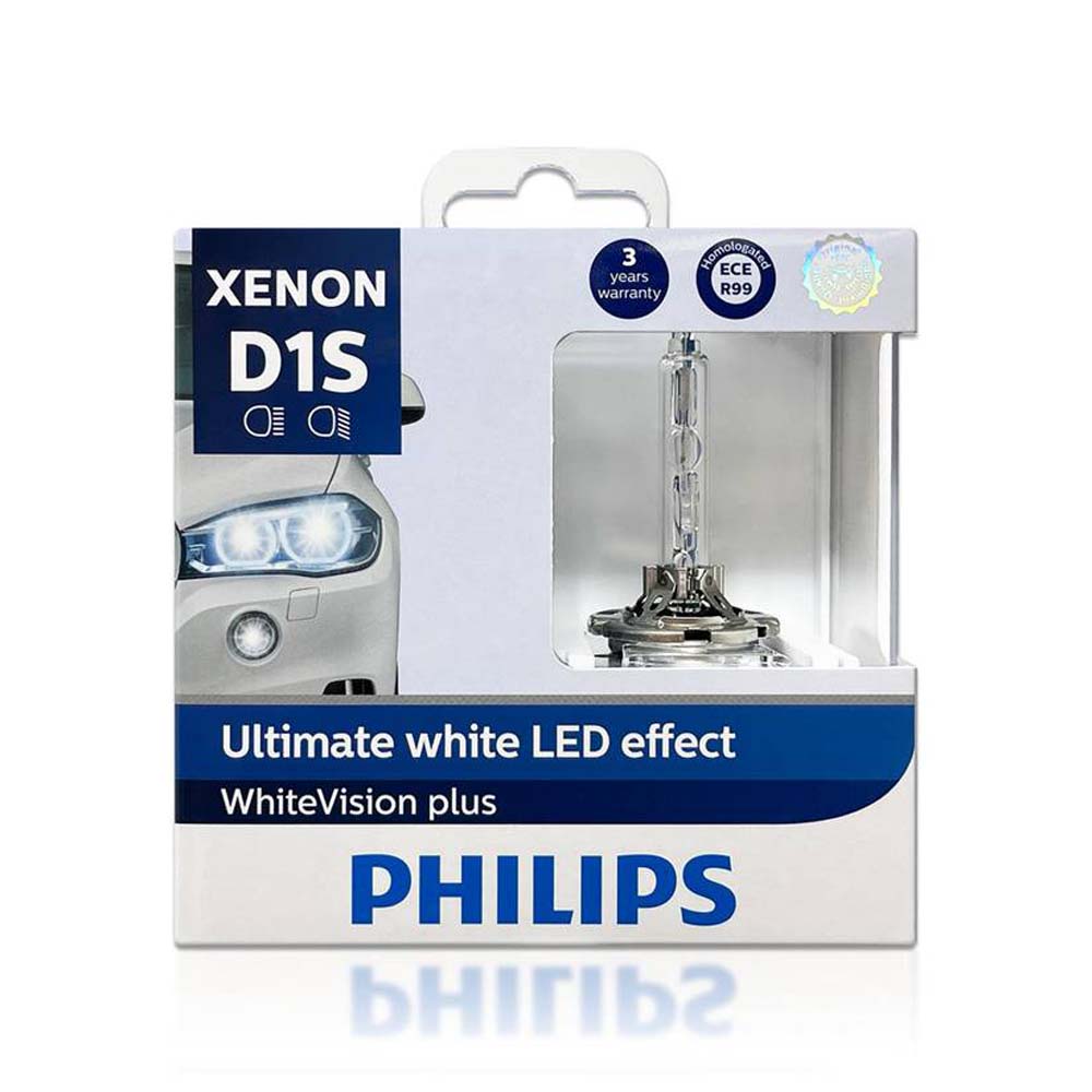 2Pk - Philips D1S WhiteVision Plus 5000K ultimate LED effect Xenon Automotive Bulb