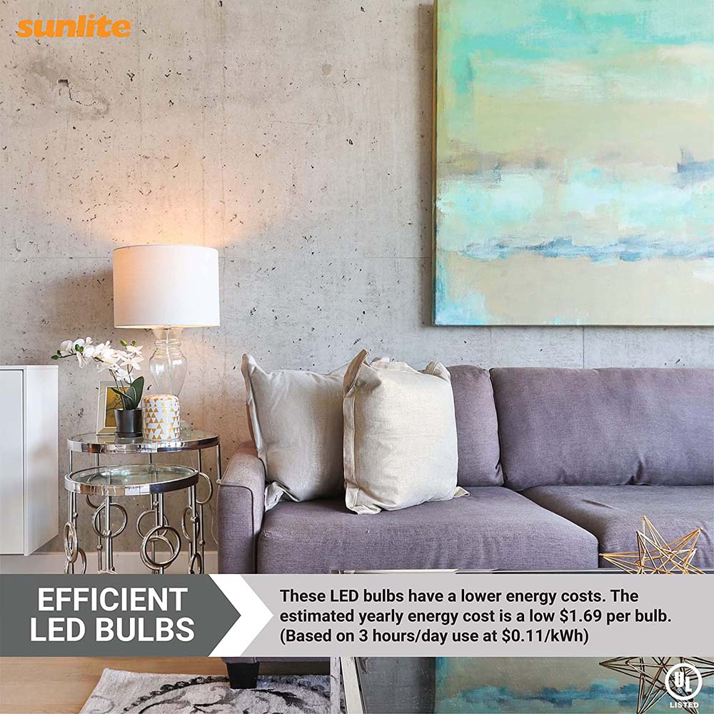 Sunlite LED A19 Light Bulb 14w GU24 Twist & Lock Base Dimmable 27K - Warm White