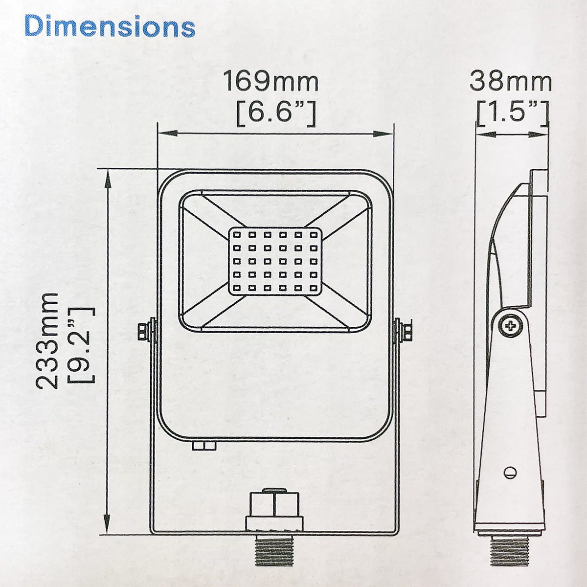 PHILIPS 30W 120V-277V 3000K 3100LM Slim LED Flood Fixture Bronze Finish