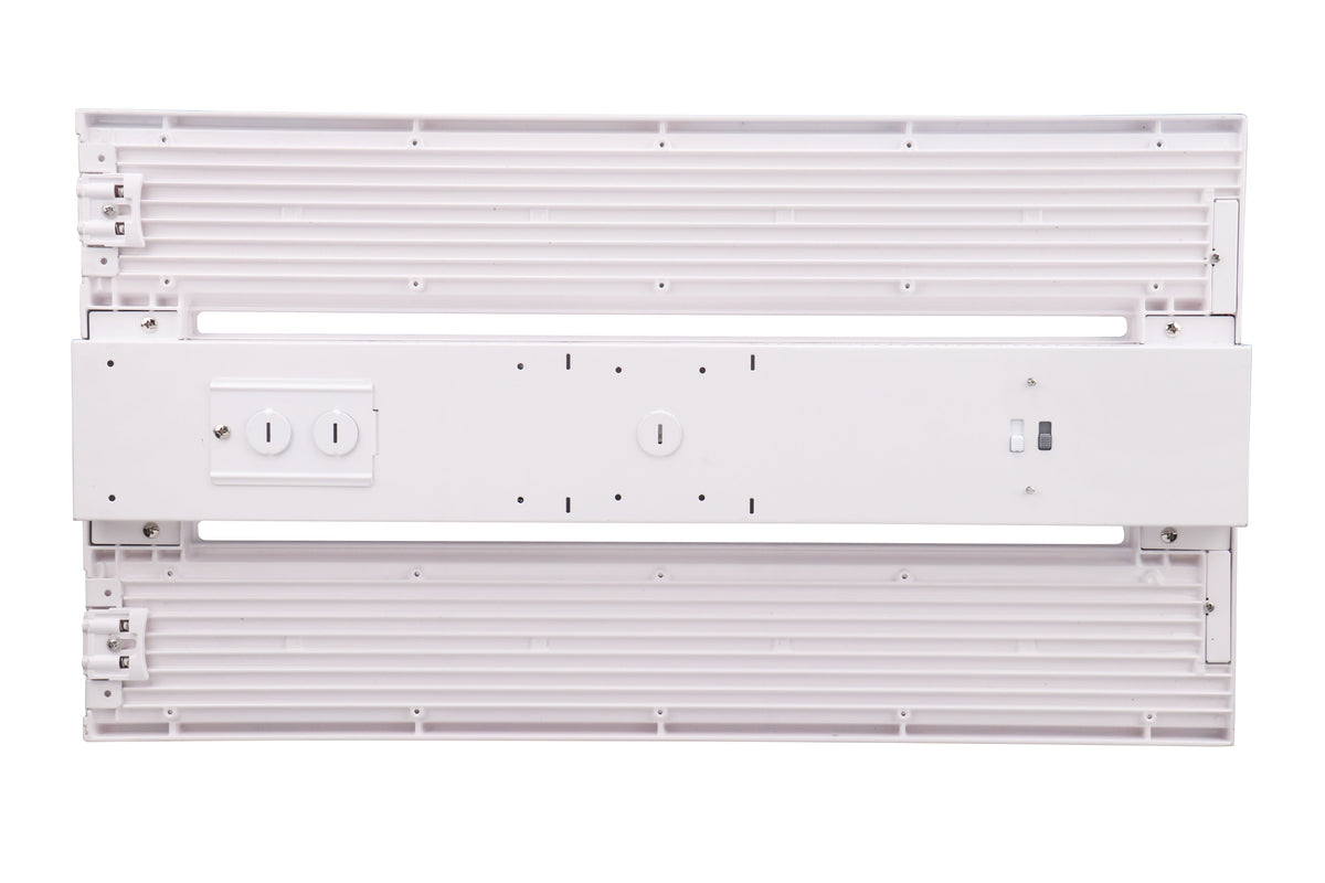 Medinah Power | LHB 255-320W Series Linear LED High Bay | Up to 45,500 Lumens | CCT & Wattage Selectable | 120-277v Operation | White