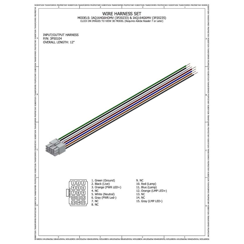 Robertson IAQ164G6MV Electronic Instant Start Ballast 100-240V