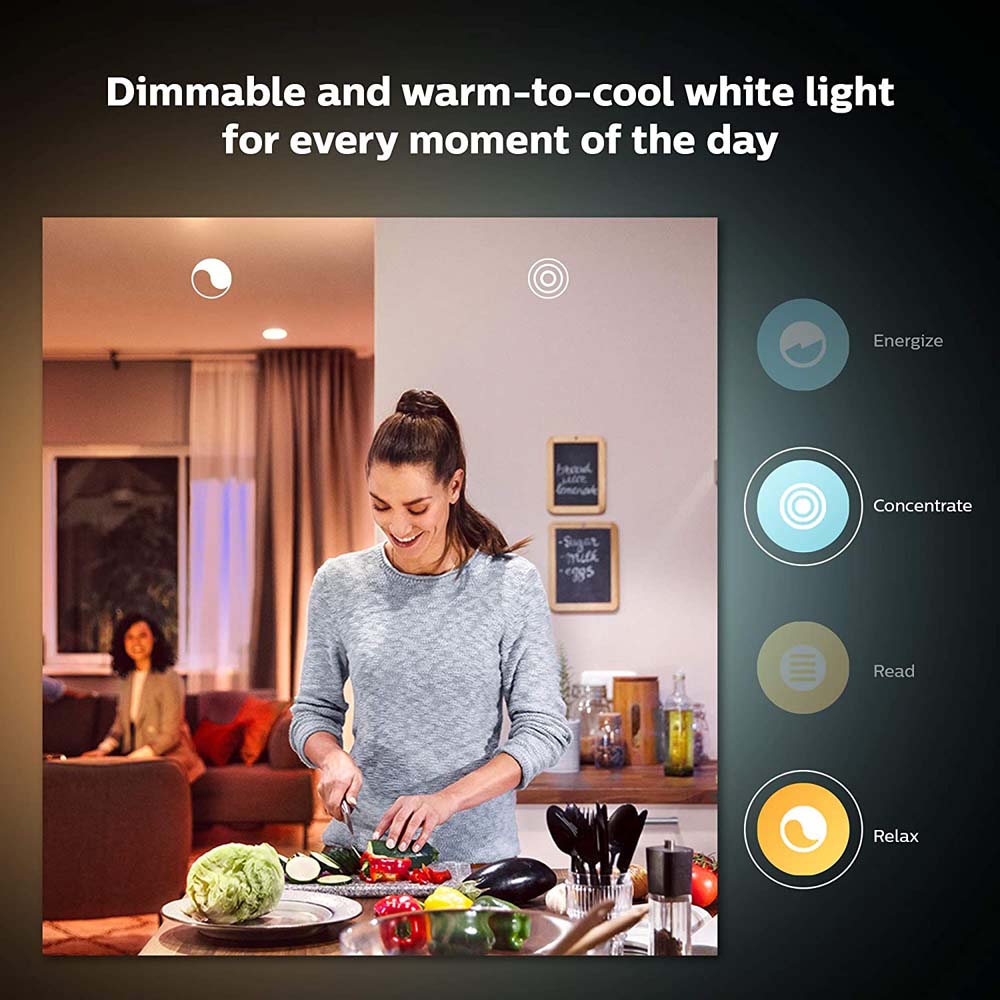 Philips Hue White and Color Ambiance A19 E26 Bluetooth & Zigbee LED Smart Bulb