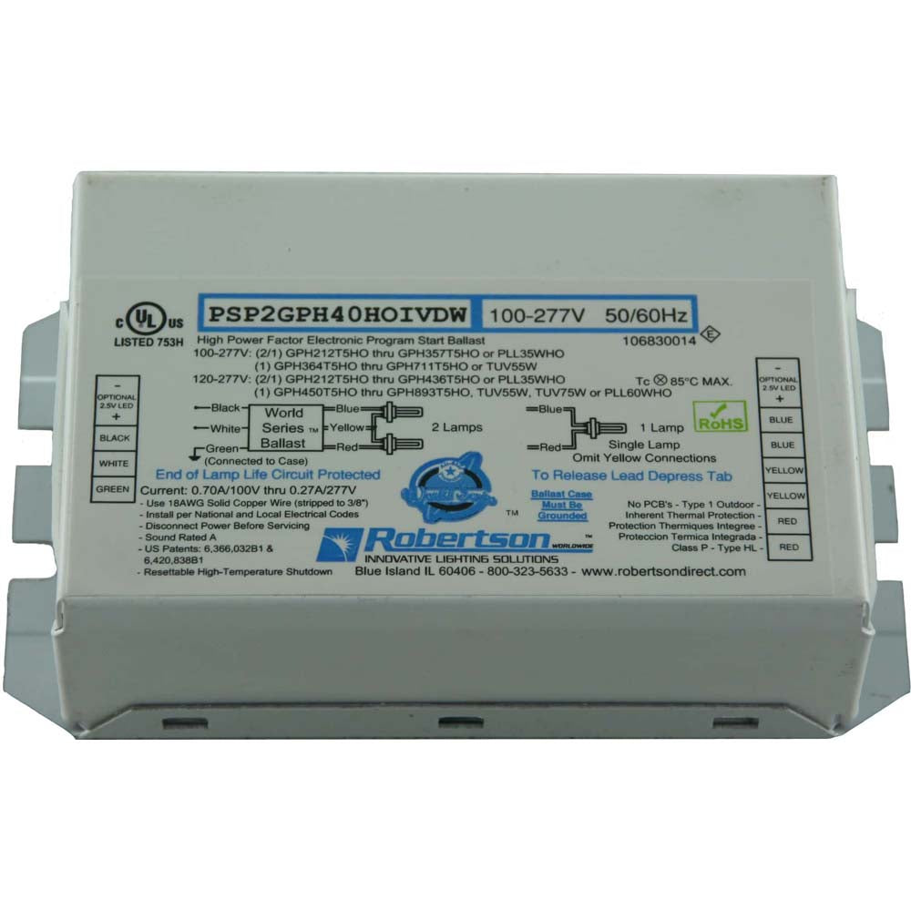 Robertson PSP2GPH40HOIVDW Electronic Program Start Ballast 100-277V