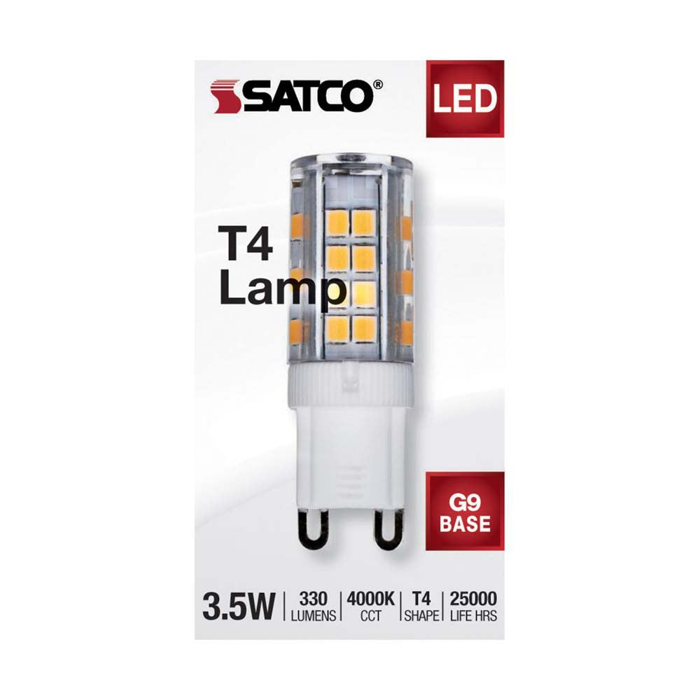 3.5W JCD LED Clear 4000K G9 G9 Double Loop Base 120v