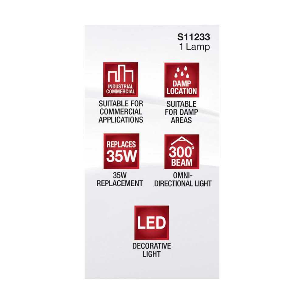 3.5W JCD LED Frosted 4000K G9 G9 Double Loop Base 120v