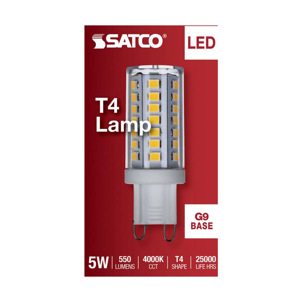5W JCD LED Clear 4000K G9 G9 Double Loop Base 120v