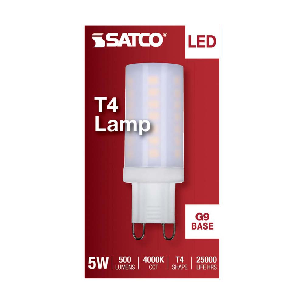 5W JCD LED Frosted 4000K G9 G9 Double Loop Base 120v