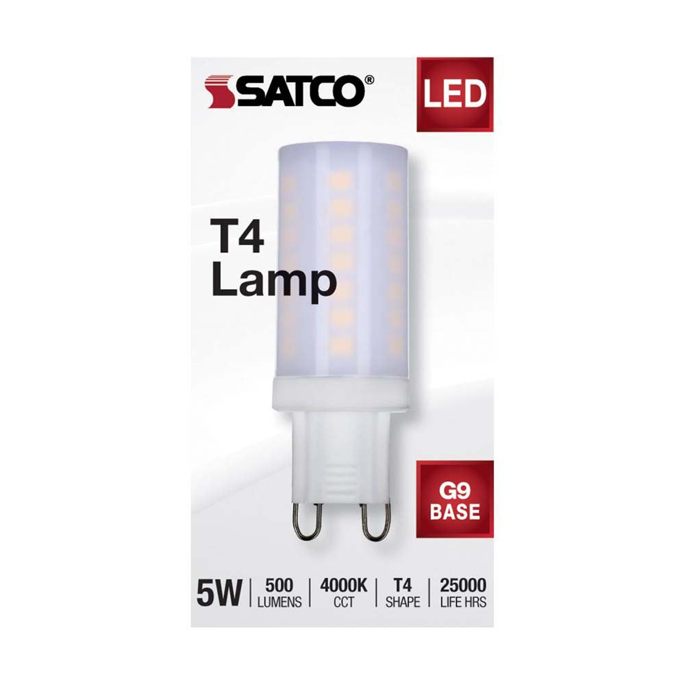 5W JCD LED Frosted 4000K G9 G9 Double Loop Base 120v
