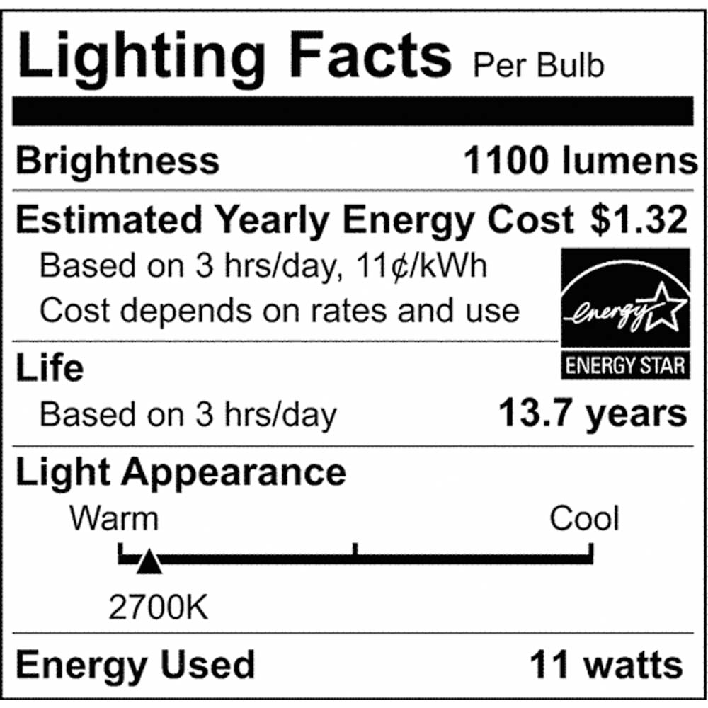 11W A19 LED Soft White 2700K Medium base 120v