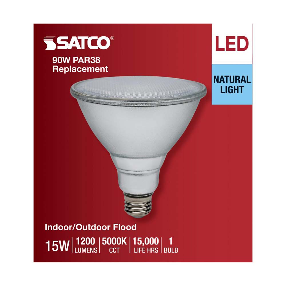 15W PAR38 LED 5000K E26 Medium Base - 90w equiv