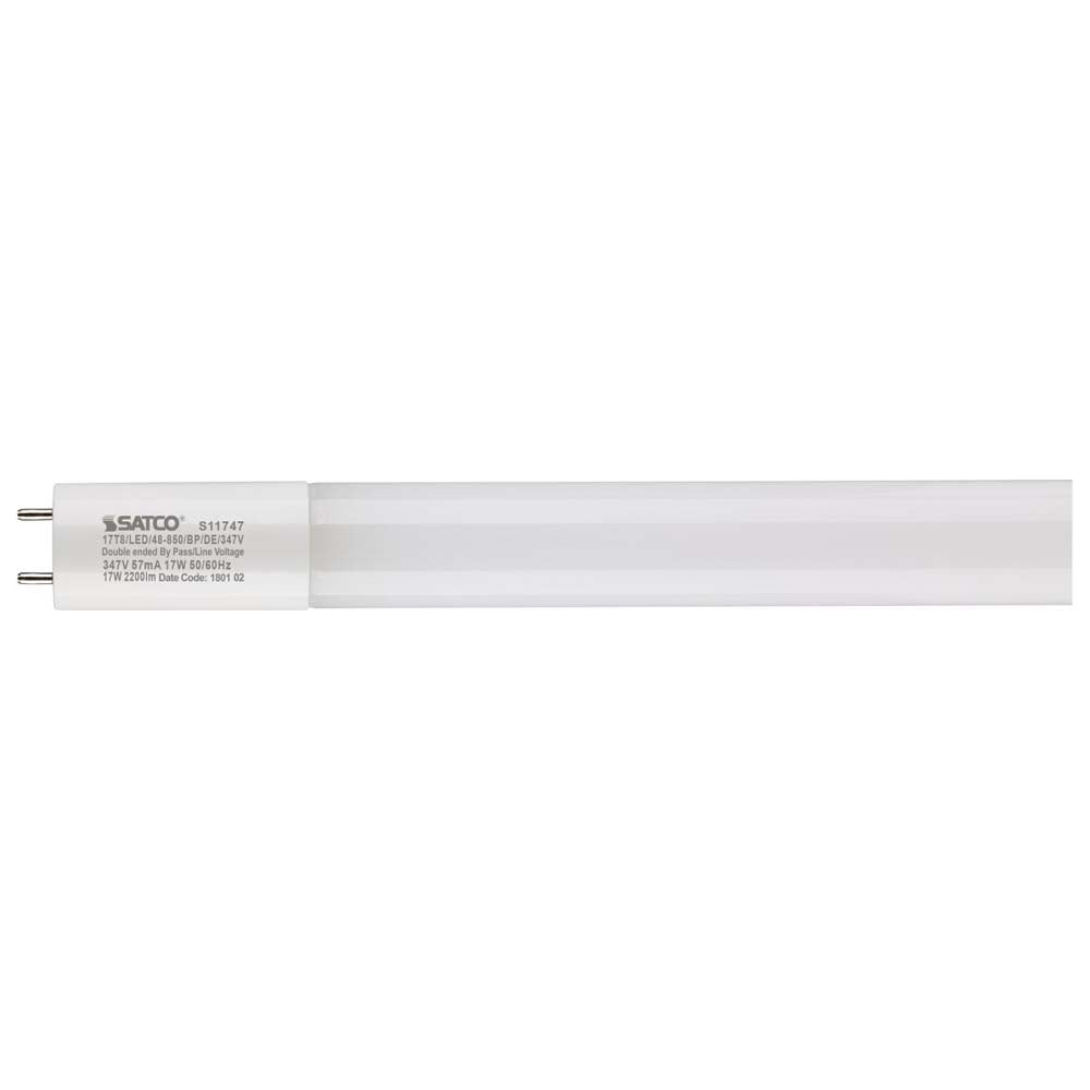 25Pk - 17W 48-in LED T8 5000K 347V G13 Type B Ballast Bypass Double Ended Wiring