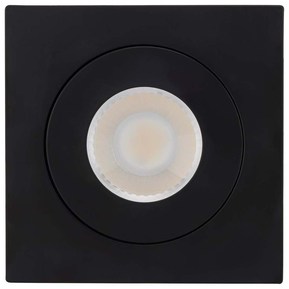 9w CCT Tunable LED Direct Wire Downlight 4-in Square Remote Driver Black