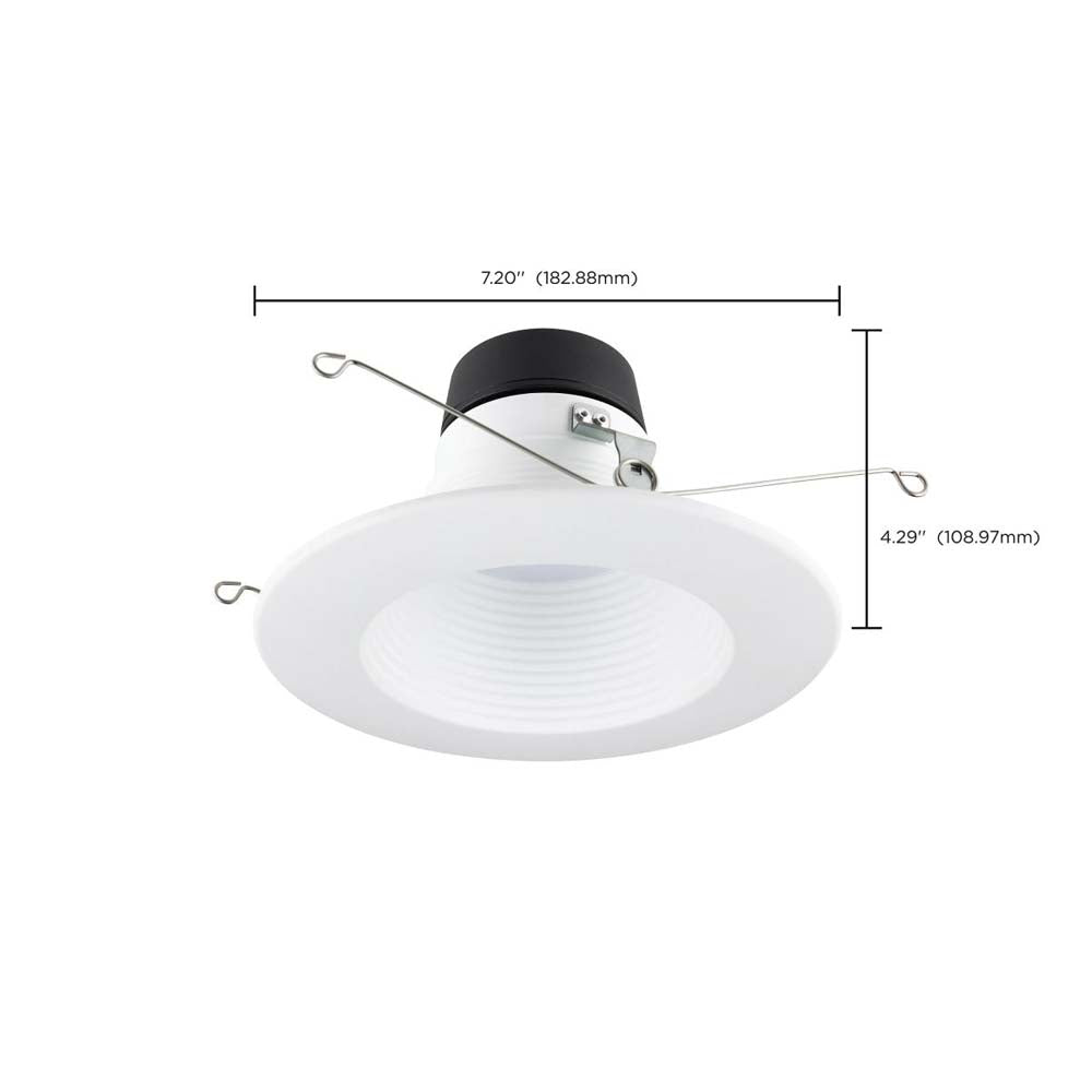 9w 6-in Deep Baffle CCT-Tunable Recessed LED Downlight