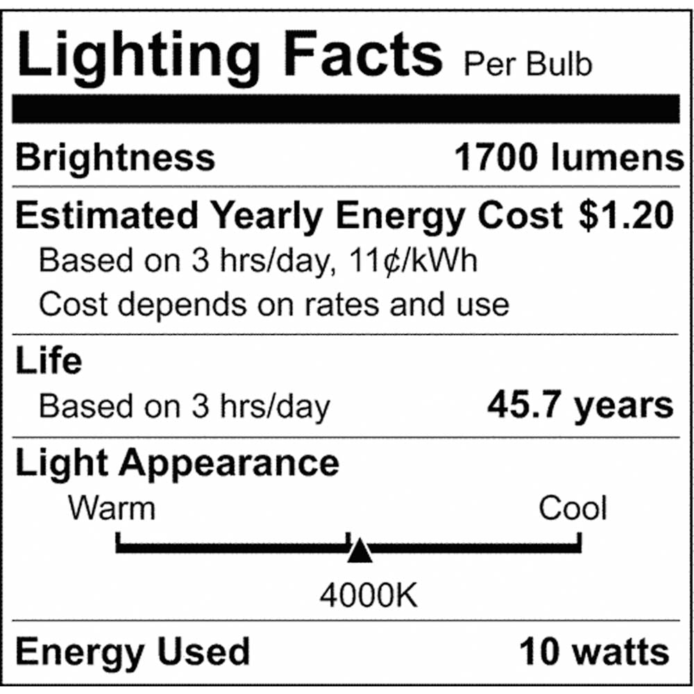 25Pk - 10.5W 48-in T8 LED 4000K 1700Lm Ballast Bypass 120V-277V - 50w equiv