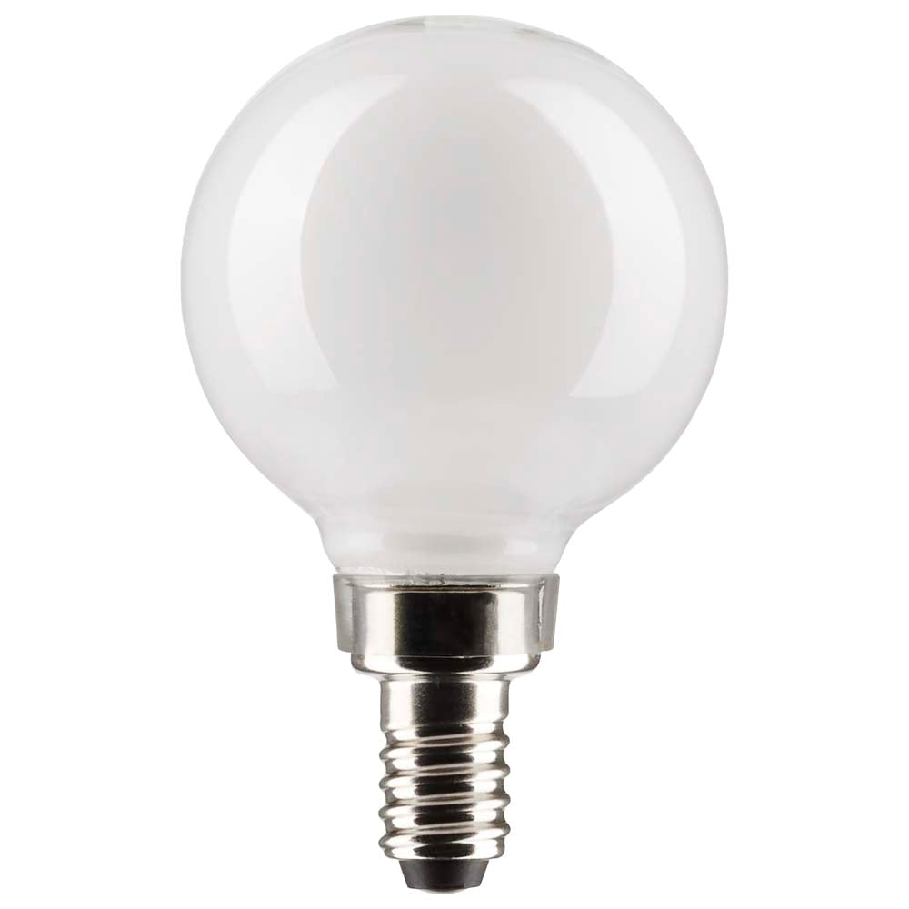Satco 5.5w G16.5 Globe Filament LED 3000K Candelabra Base Dimmable - 60w equiv