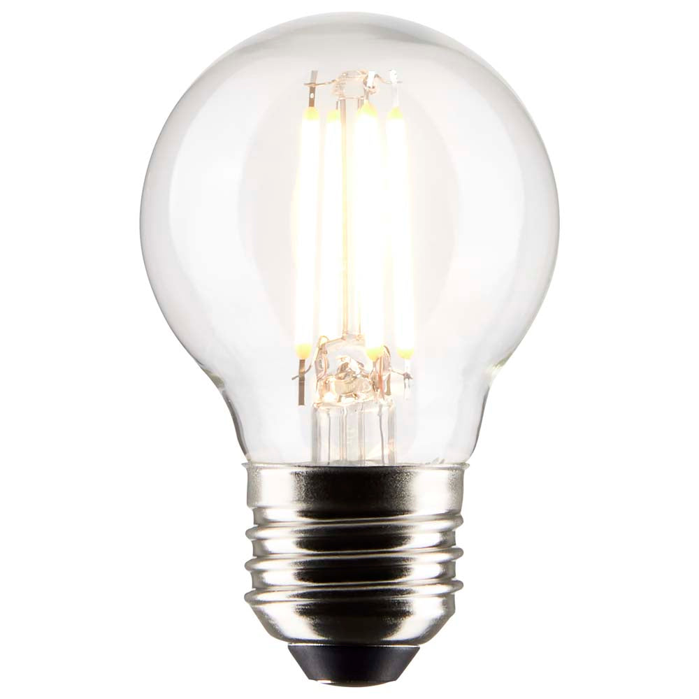 Satco 5.5w G16.5 Globe Filament LED 3000K Medium Base Dimmable - 60w equiv