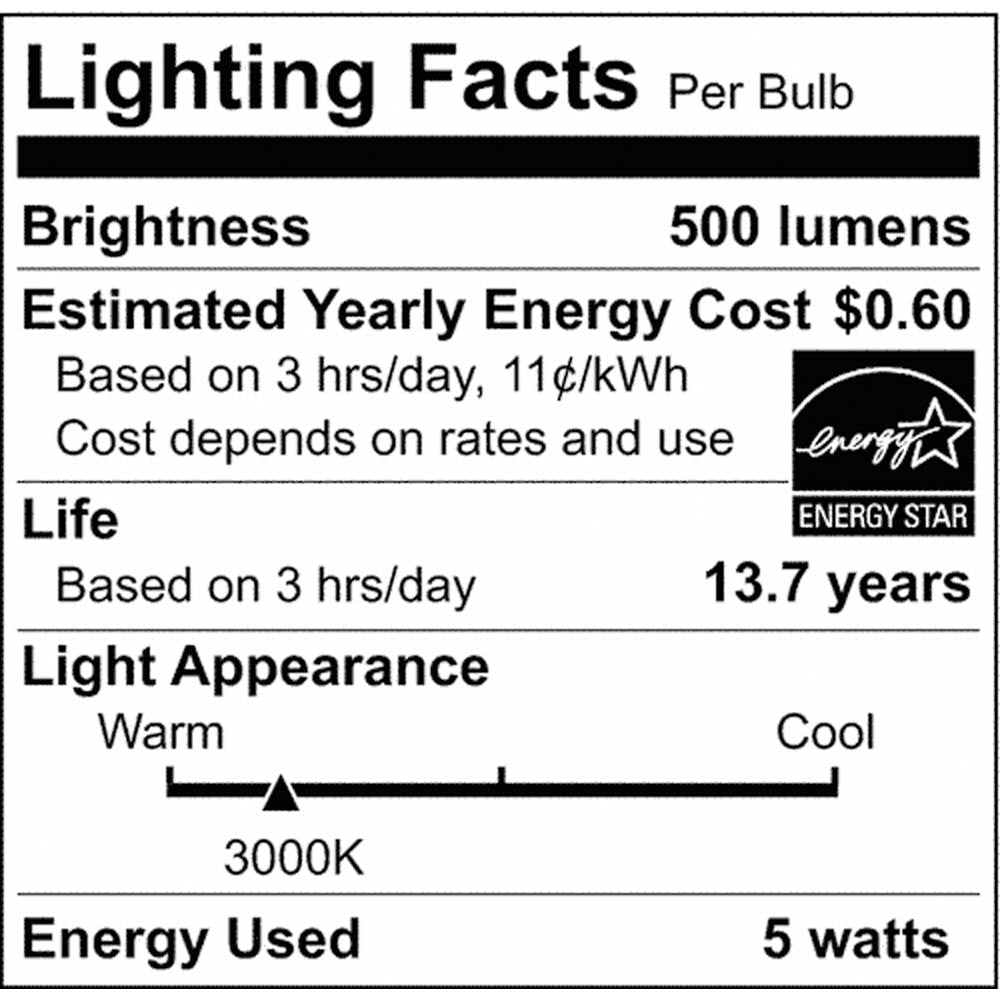 Satco 5.5w G16.5 Globe Filament LED 3000K Medium Base Dimmable - 60w equiv