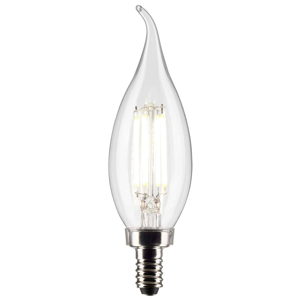 Satco 5.5w CA10 LED 3000K Candelabra Base Dimmable - 60w equiv
