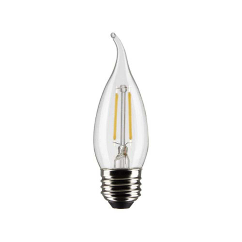 Satco 3w CA10 LED 2700K Medium Base Dimmable - 25w equiv