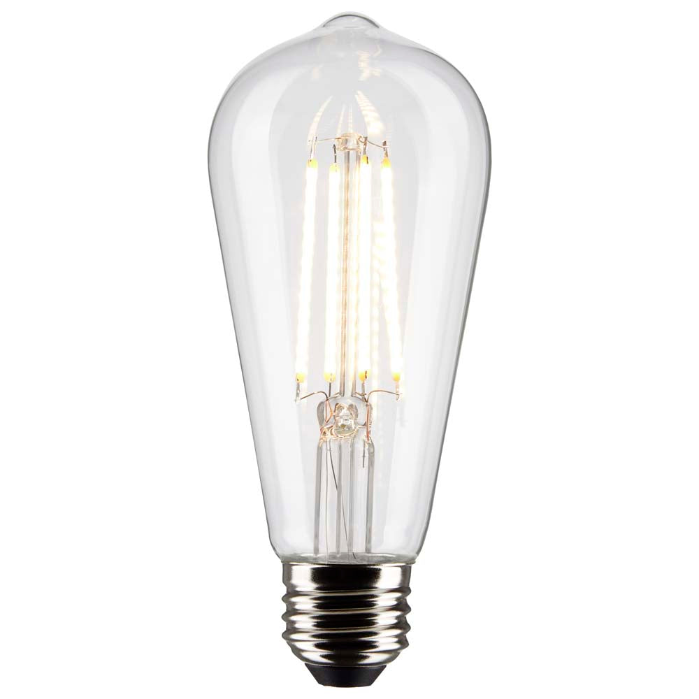 2Pk - 8W ST19 LED Clear: Medium Base 2700K 800 Lumens