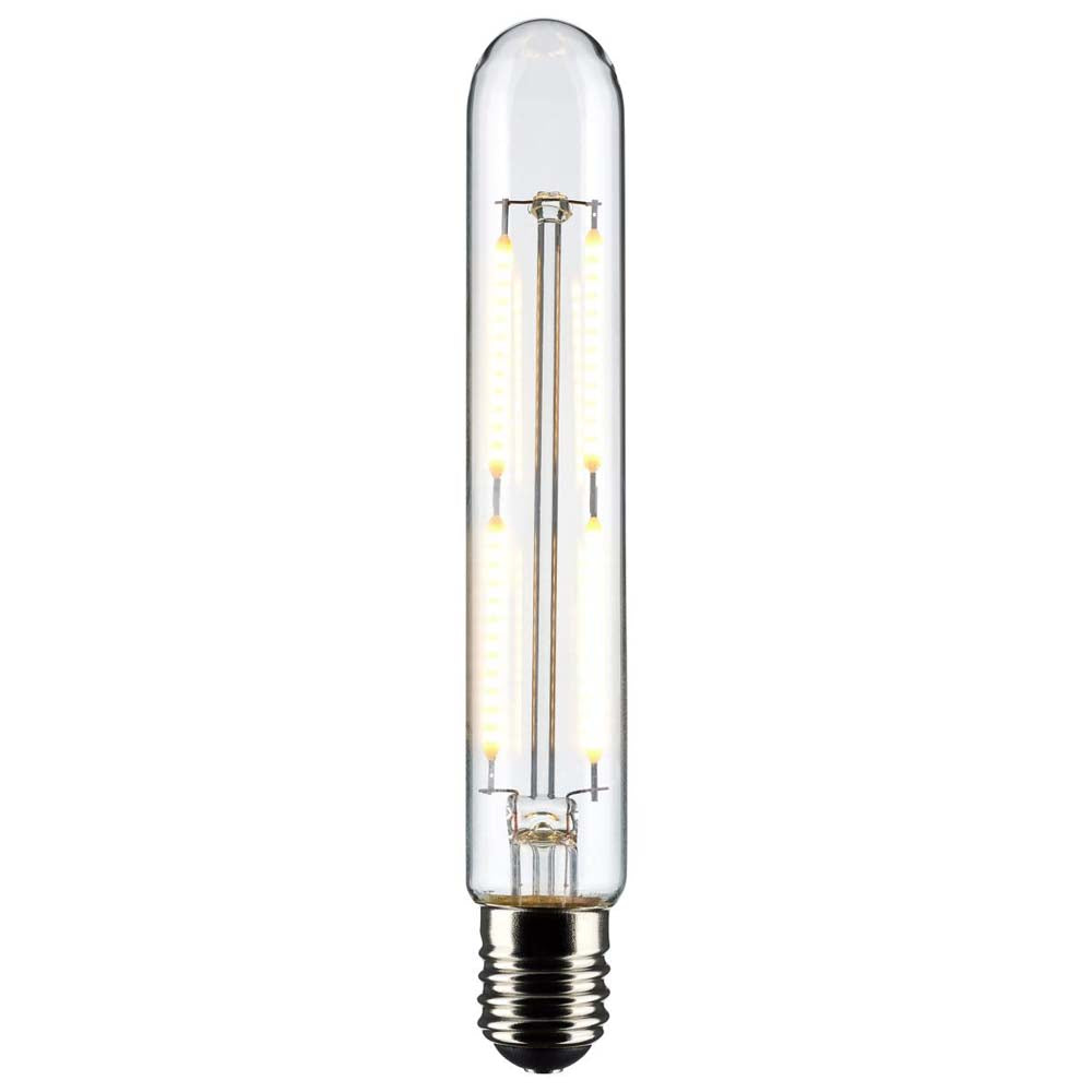 Satco 4W T6.5 LED Clear Intermediate Base 3000K Soft White 400 Lumens 120v