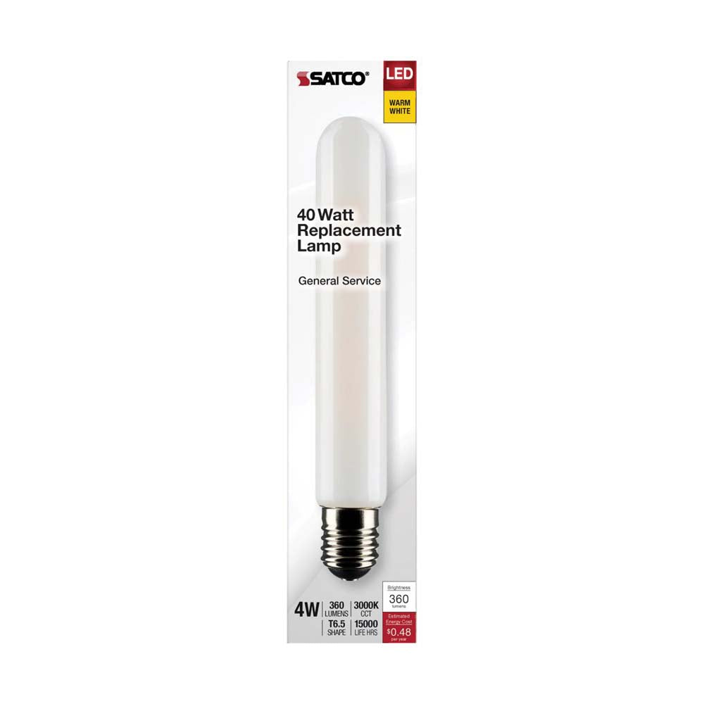 4W T6.5 LED Frosted Intermediate Base 3000K 360 Lumens 120v