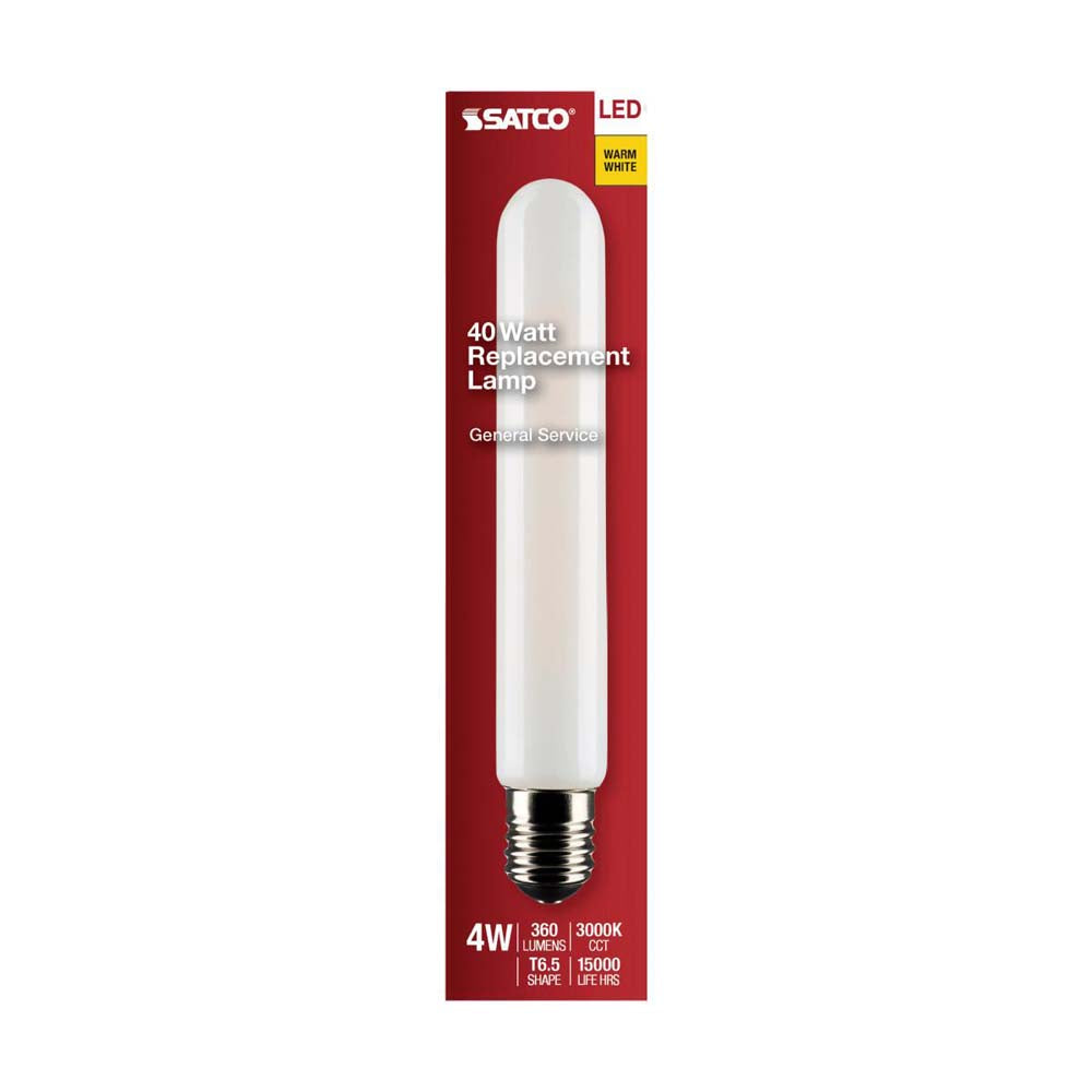 4W T6.5 LED Frosted Intermediate Base 3000K 360 Lumens 120v