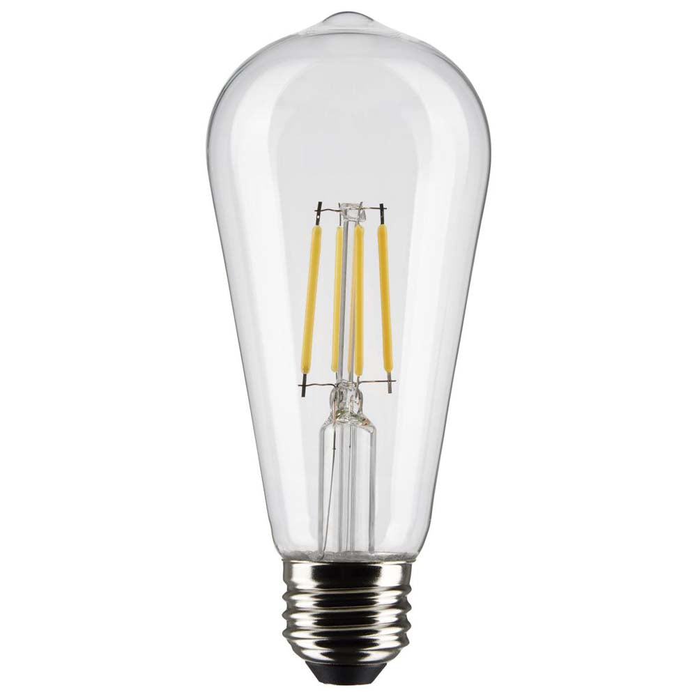2Pk - 5W ST19 LED Clear Medium Base 2700K 425 Lumens
