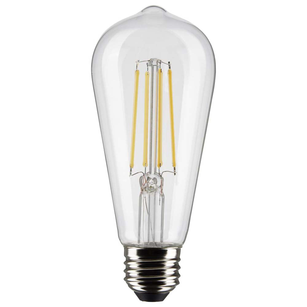 2Pk - 8W ST19 LED Clear: Medium Base 2700K 800 Lumens
