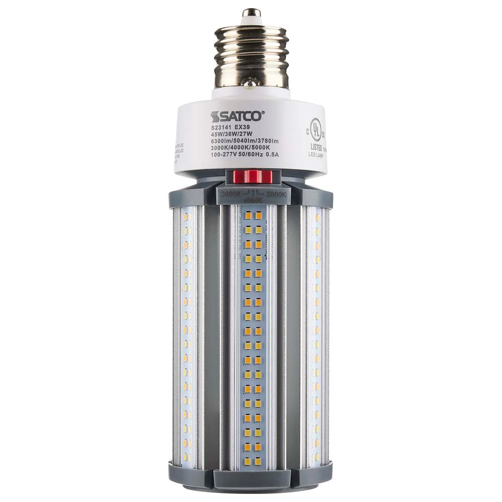 Satco LED HID Replacement 45/36/27 Wattage & CCT Selectable Mogul Base 100-277V
