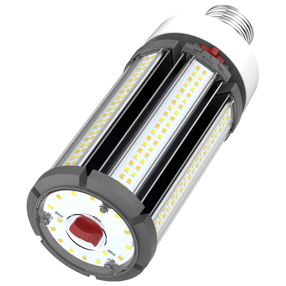 Satco LED HID Replacement 54/45/36 Wattage & CCT Selectable Mogul Base 100-277V