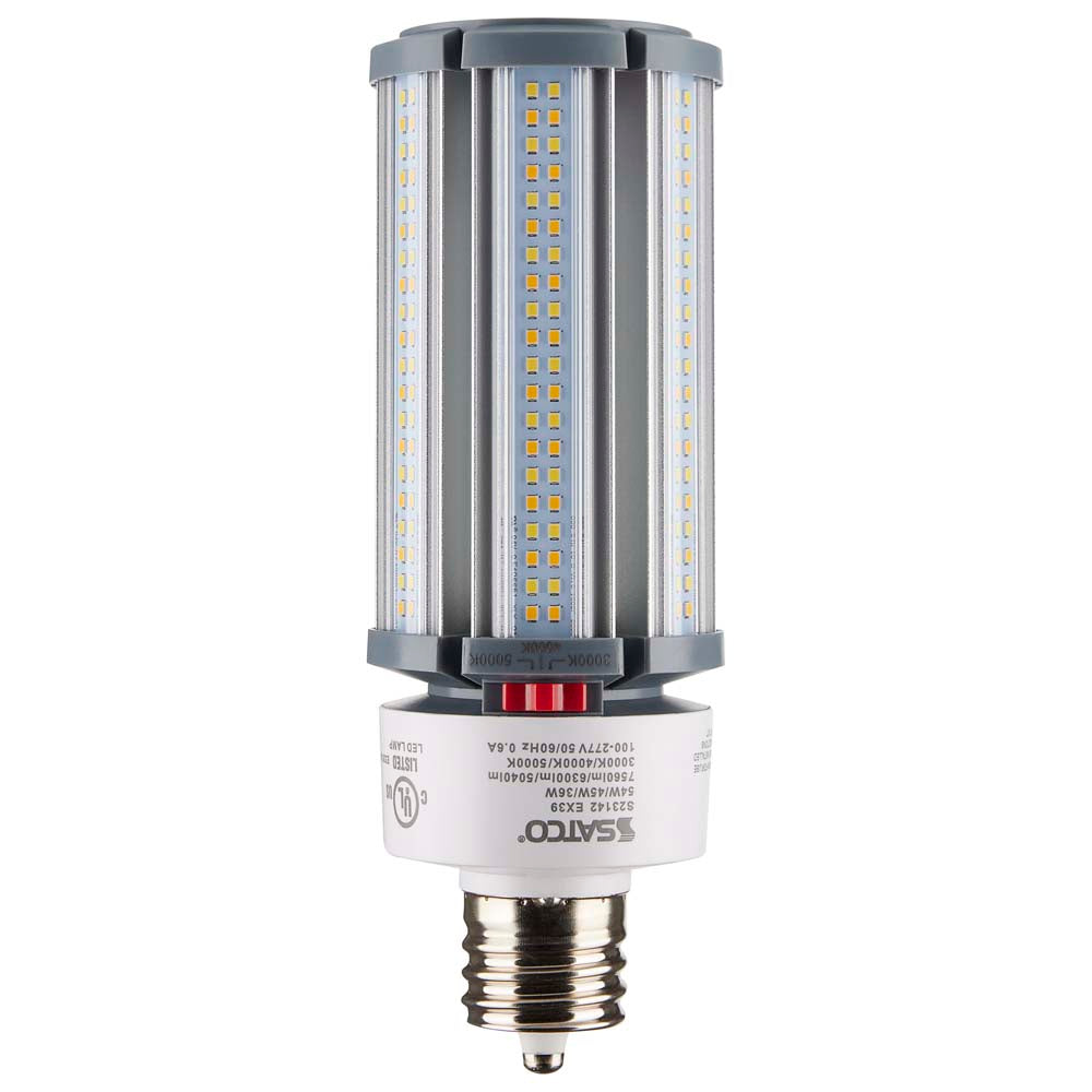 Satco LED HID Replacement 54/45/36 Wattage & CCT Selectable Mogul Base 100-277V
