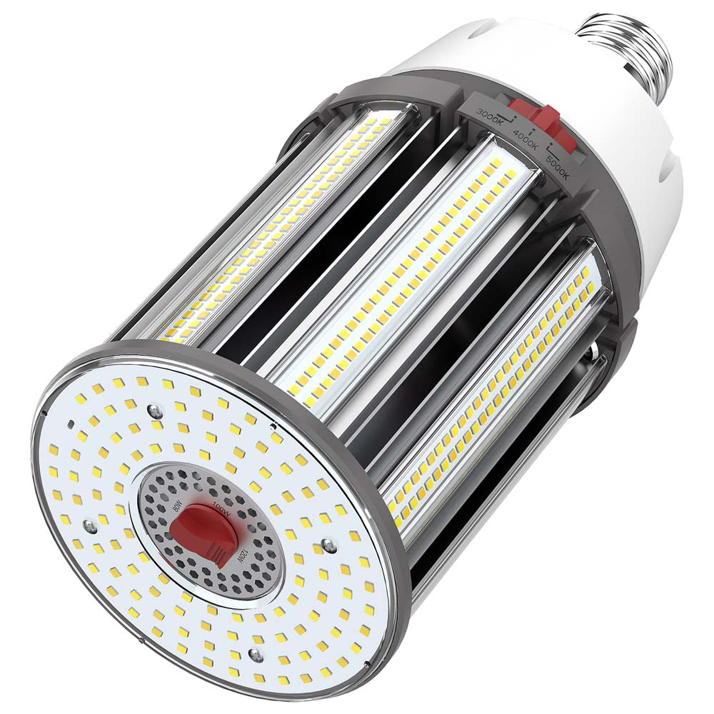 Satco LED HID Replacement 120/100/80 Wattage & CCT Seletable Mogul Base 100-277V