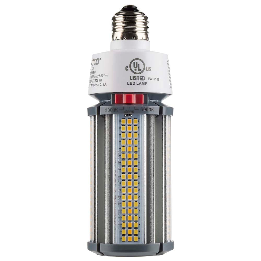 Satco LED HID Replacement 27/22/18 Wattage & CCT Selectable Medium Base 100-277V