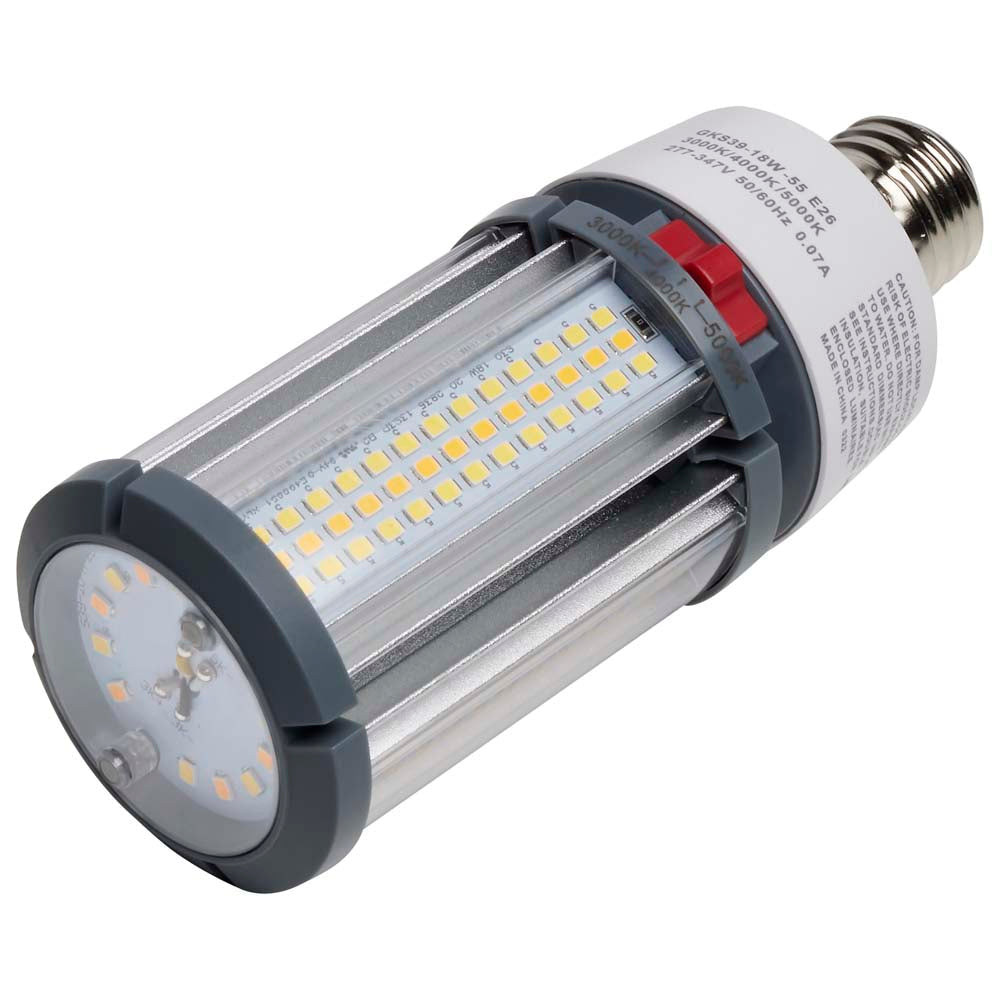 Satco 18w LED HID Replacement ColorQuick CCT Selectable Medium Base 277-347V