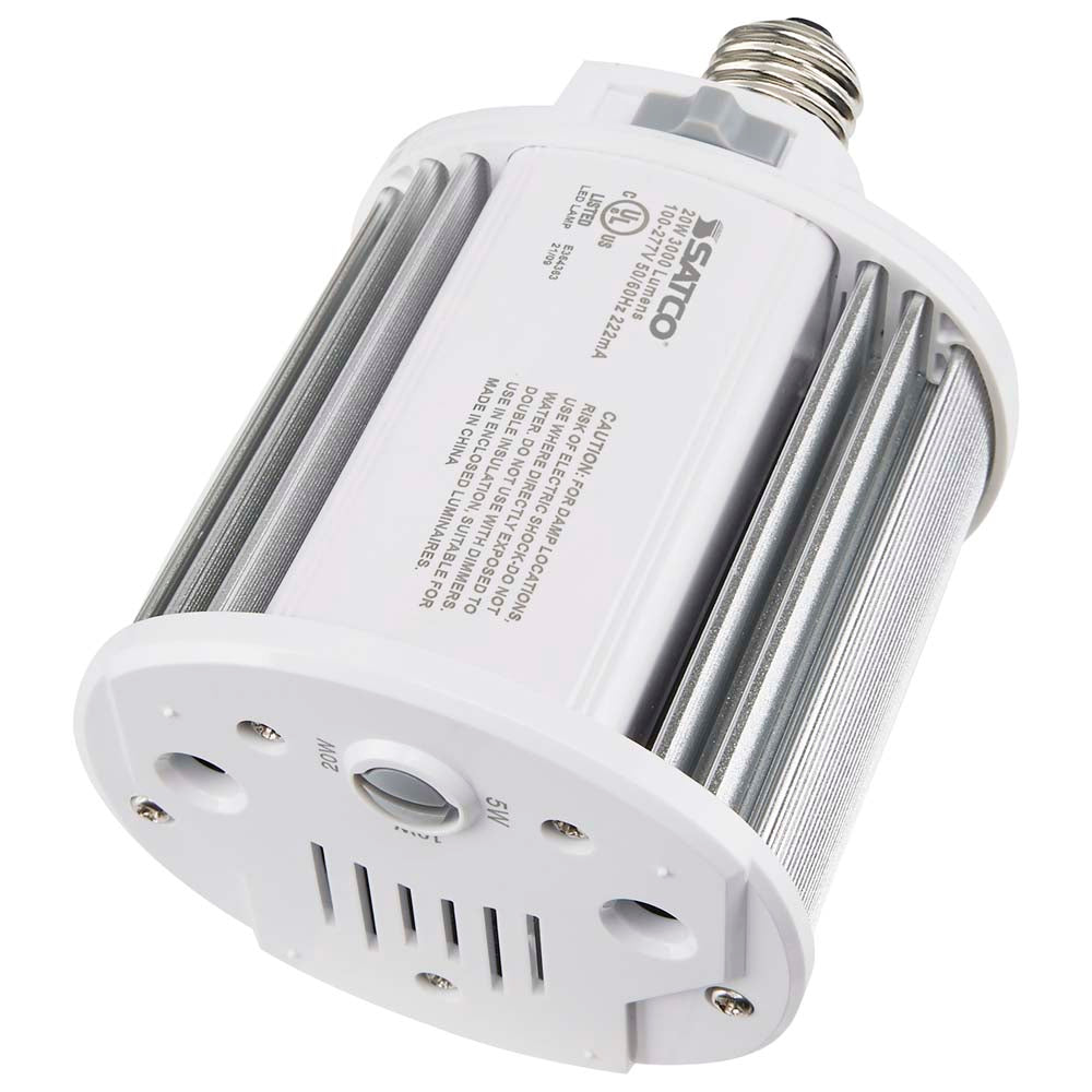 Satco LED Hi-Pro Wall Pack 5/10/20w CCT Selectable Medium Base 100-277V