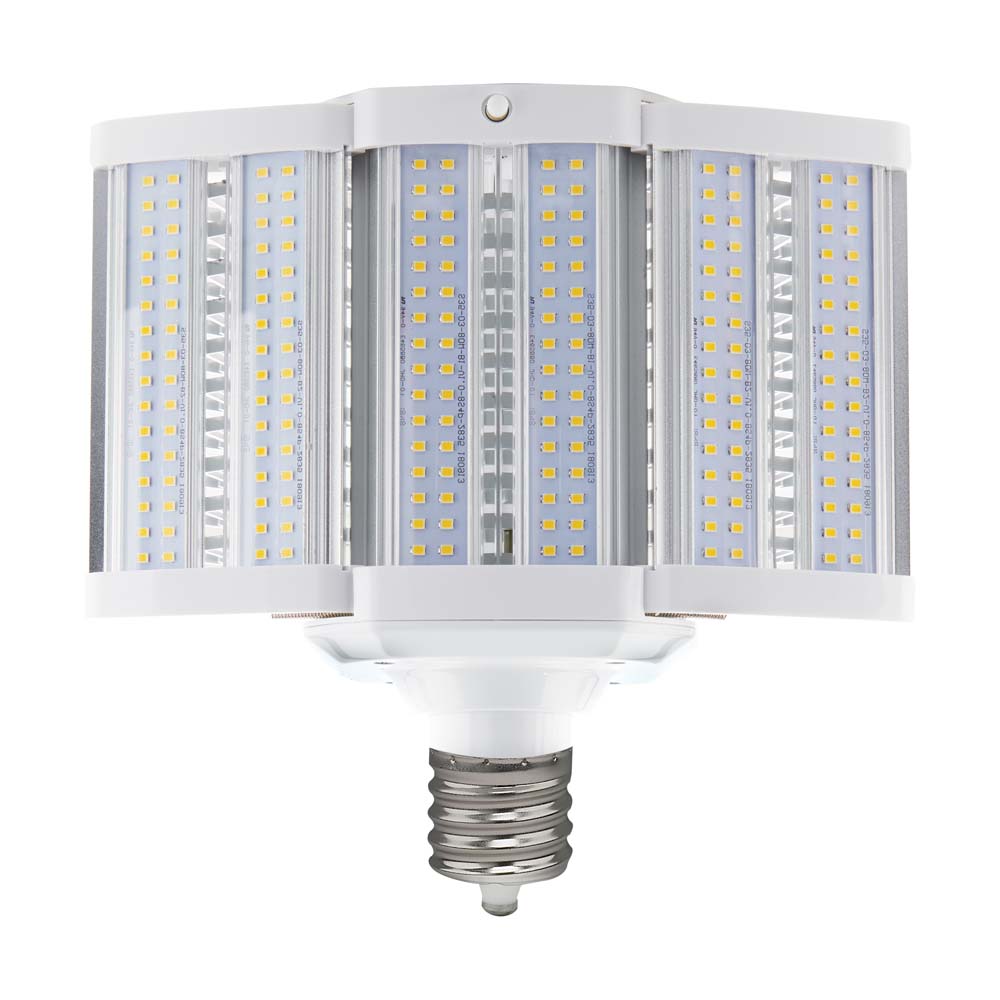 Satco 80w LED Hi-lumen shoe box style lamp fixture 5000K Mogul Extended 100-277V
