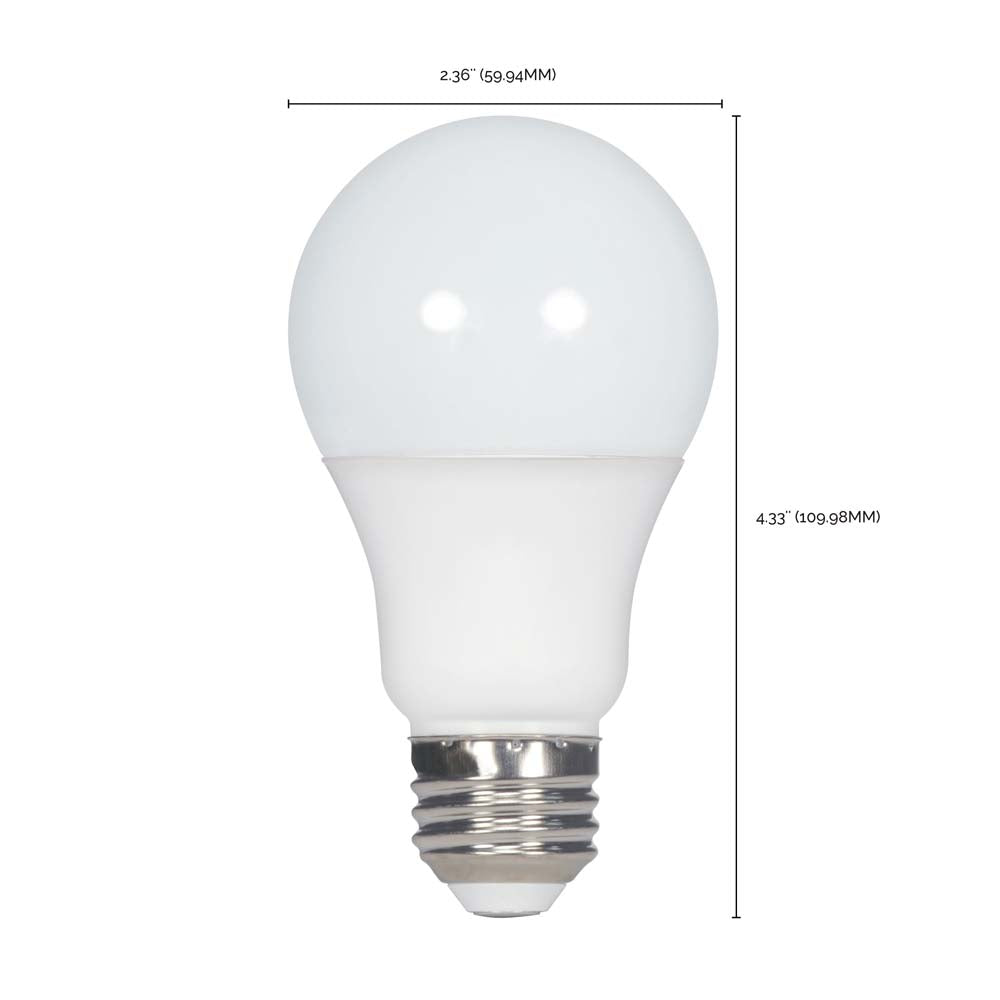 Satco 9.5w A19 LED Frosted 2700K Medium Base 220 deg. 120v Bulb