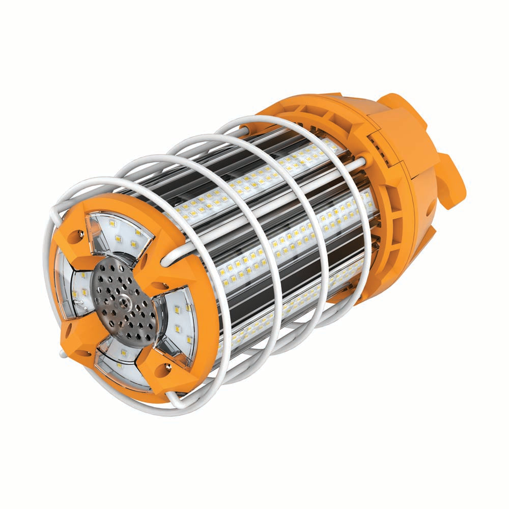 Satco 150w LED Hi-Lumen temporary Hi-Bay Caged lamp 5000K 120v