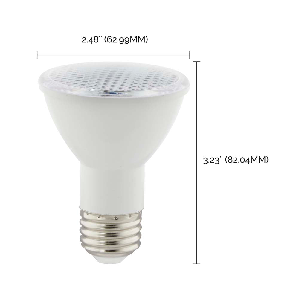 Satco 6.5w PAR20 LED Amber color 40deg. Angle 120v Turtle Friendly Bulb