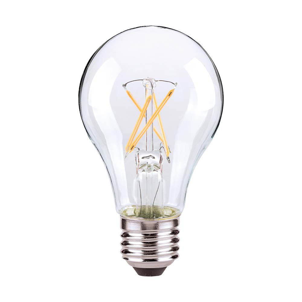 Satco 8w A19 LED Clear Finish Medium Base 2700K 120v