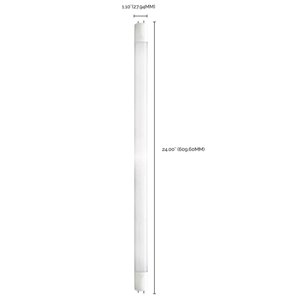 Satco 9W 2Ft T8 LED Tube 4000K 1150LM G13 Base Ballast Bypass