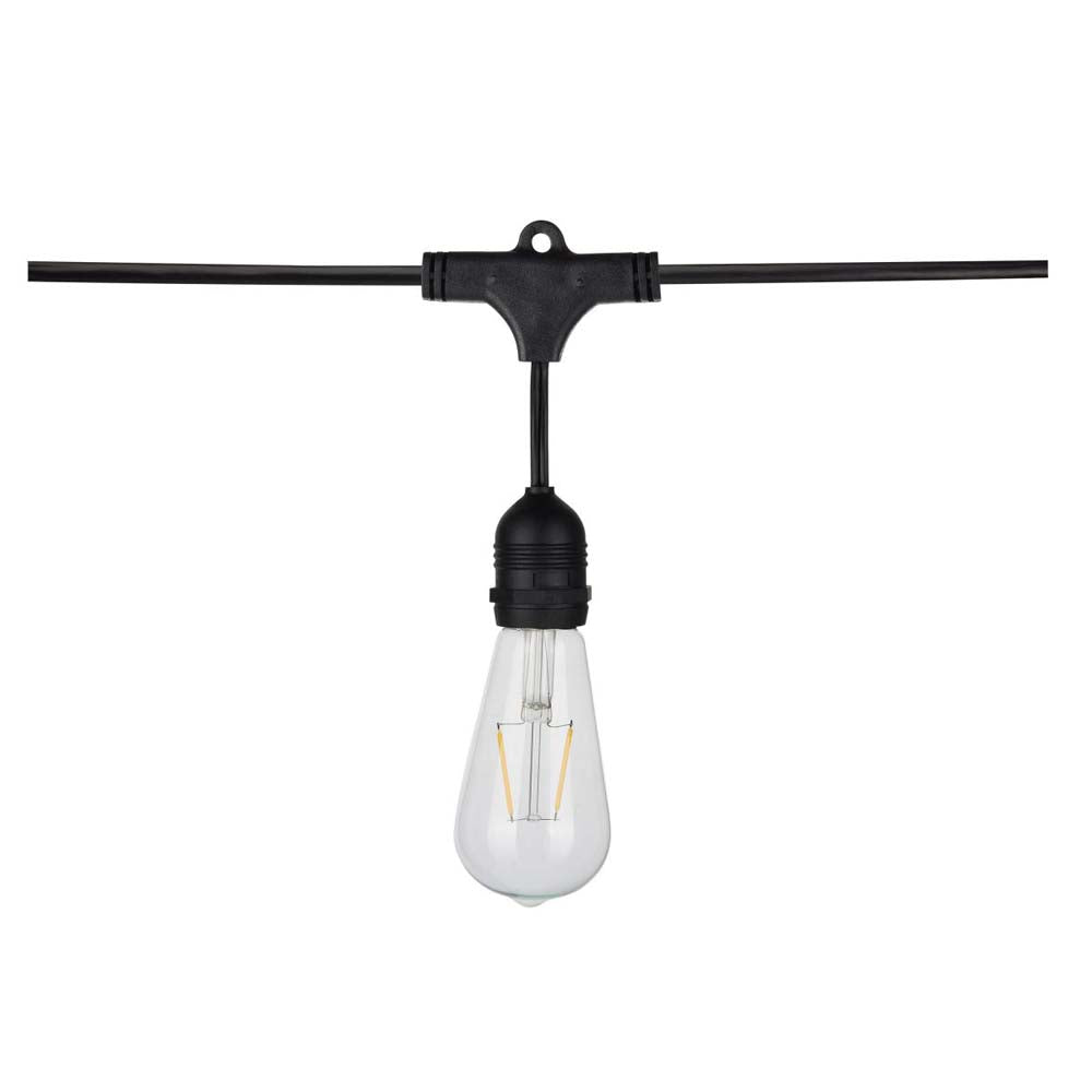 24-ft 24w 120v LED String Light - Include 12 Vintage ST19 bulbs